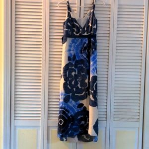 Garnet Hill floral silk maxi dress 4